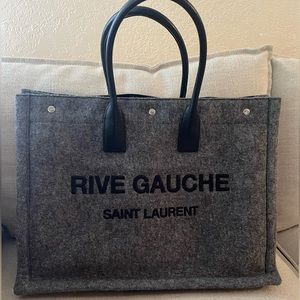 RARE Saint Laurent rive gauche wool tote